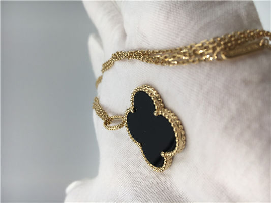 Qualidade Colar longa de Alhambra da joia luxuosa do ouro do estilo 18K do vintage para a amiga fábrica