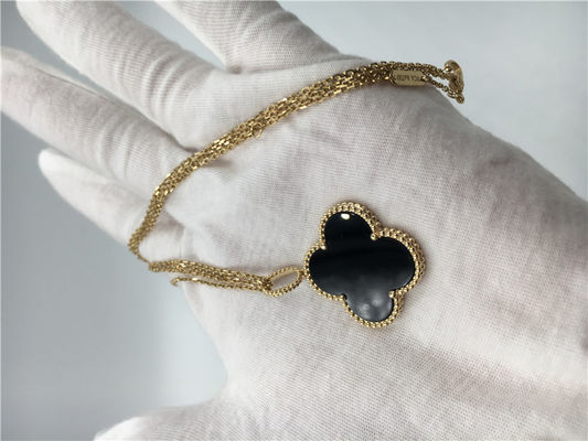 Qualidade Colar longa de Alhambra da joia luxuosa do ouro do estilo 18K do vintage para a amiga fábrica