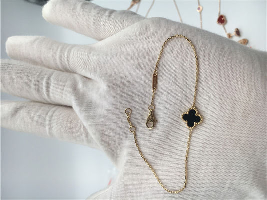 Qualidade Ouro amarelo doce do bracelete 18k de Van Cleef Arpels Alhambra com cornalina fábrica