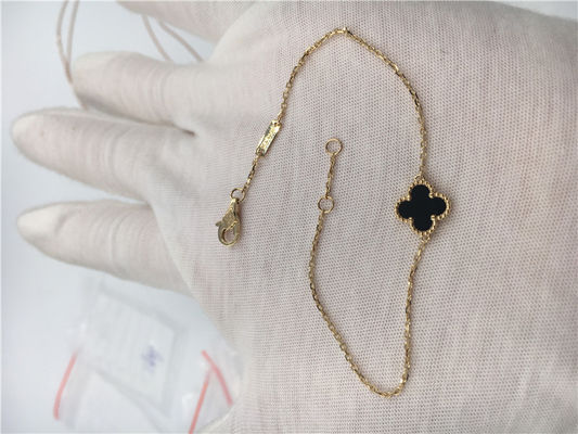 Qualidade Ouro amarelo doce do bracelete 18k de Van Cleef Arpels Alhambra com cornalina fábrica