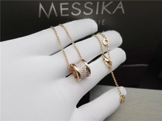 Qualidade colar luxuosa da joia B Zero1 do ouro 18K amarelo com os diamantes pequenos 100% feitos a mão fábrica