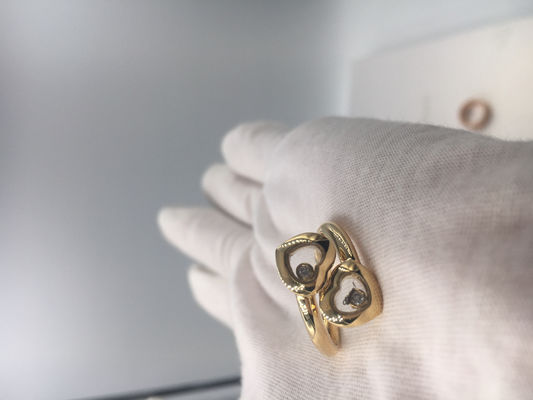 Qualidade As curvas felizes de Chopard do acoplamento do vintage soam o ouro 18k amarelo com diamante fábrica