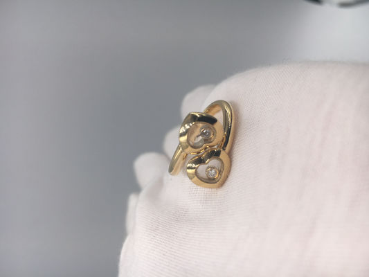 Qualidade As curvas felizes de Chopard do acoplamento do vintage soam o ouro 18k amarelo com diamante fábrica