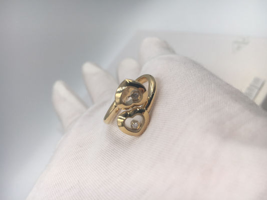 Qualidade As curvas felizes de Chopard do acoplamento do vintage soam o ouro 18k amarelo com diamante fábrica