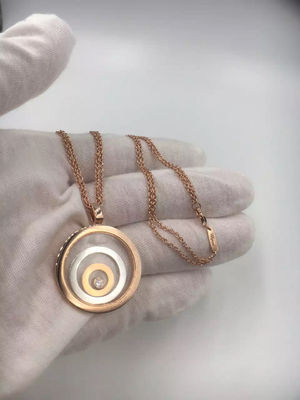 Qualidade Da colar simples do ouro 18K das mulheres pendente feliz do espírito de Chopard com diamante fábrica