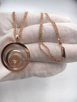 Qualidade Da colar simples do ouro 18K das mulheres pendente feliz do espírito de Chopard com diamante fábrica