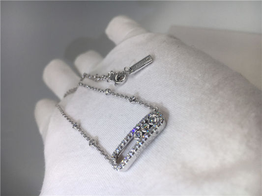 Qualidade Corrente personalizada com diamantes, colar da colar do ouro branco do pendente do ouro branco fábrica