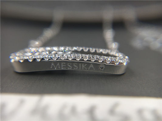 Qualidade Corrente personalizada com diamantes, colar da colar do ouro branco do pendente do ouro branco fábrica