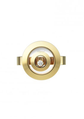Qualidade anel feliz do espírito de Chopard do ouro 18K, anel de diamante natural de 0,1 quilates da forma do coração fábrica