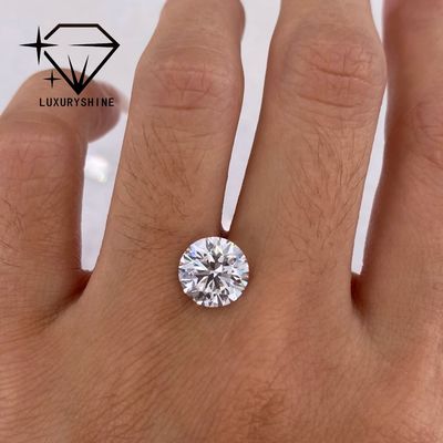 Qualidade Diamante Cultivado em Laboratório Redondo LuxuryShine VS2 1CT 2CT 3CT 4CT 5CT Cor D-F diamante branco Com Certificado IGI fábrica