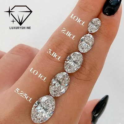 VVS Laboratório Crescido Diamante D-F Cor Branco Oval Excelente Corte 0.1-10CT com Certificado IGI 3EX Pedras Cortadas