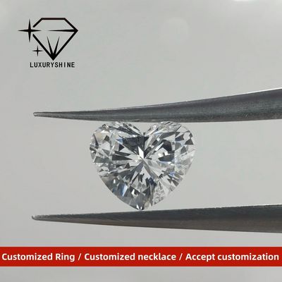 Qualidade LuxuryShine VVS2 Branco Coração Excelente Corte Diamante Cultivado em Laboratório 1CT 2CT 3CT 4CT 5CT Suporte Personalização Especial fábrica