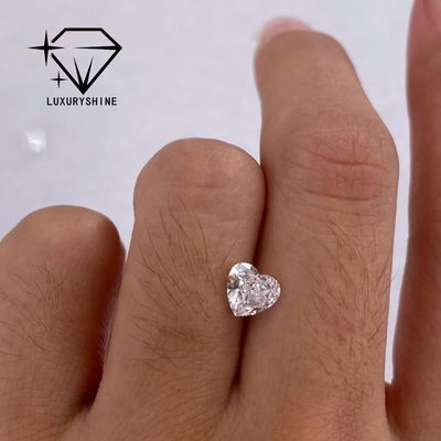 Qualidade LuxuryShine VVS2 Branco Coração Excelente Corte Diamante Cultivado em Laboratório 1CT 2CT 3CT 4CT 5CT Suporte Personalização Especial fábrica