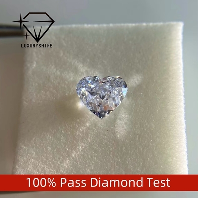 LuxuryShine VVS2 Branco Coração Excelente Corte Diamante Cultivado em Laboratório 1CT 2CT 3CT 4CT 5CT Suporte Personalização Especial
