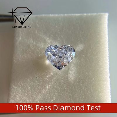 Qualidade LuxuryShine VVS2 Branco Coração Excelente Corte Diamante Cultivado em Laboratório 1CT 2CT 3CT 4CT 5CT Suporte Personalização Especial fábrica