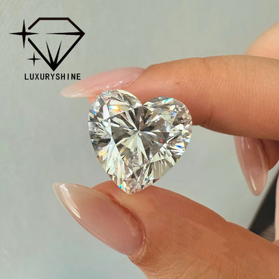 Qualidade LuxuryShine VVS2 Branco Coração Excelente Corte Diamante Cultivado em Laboratório 1CT 2CT 3CT 4CT 5CT Suporte Personalização Especial fábrica