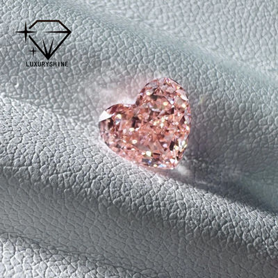 Qualidade LuxuryShine Rosa Chique / Rosa Intenso Chique / Rosa Vivo Chique Coração Lapidado Diamante Cultivado em Laboratório VVS-VS1 Diamantes Reais & Joias de Casamento & Joias Personalizadas fábrica