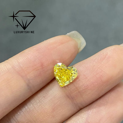 Qualidade LuxuryShine VS1 Diamante cultivado em laboratório de forma de coração amarelo 1CT 2CT 3CT 4CT 5CT Diamante real com certificado IGI fábrica