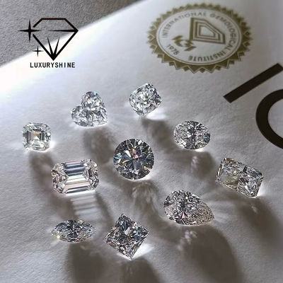 Qualidade LuxuryShine VVS-VS Asscher Shape Lab Diamante cultivado 0.1-10CT D-F Cor Diamante branco Com Certificado IGI 3EX Pedras cortadas fábrica