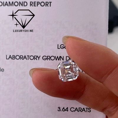 Qualidade Diamante Cultivado em Laboratório Asscher Shape LuxuryShine VVS-VS 0.1-10CT D-F Color diamante branco com Certificado IGI 3EX Cut Stones fábrica