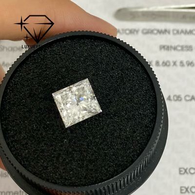 Qualidade Diamantes de Casamento por Atacado com Corte Excelente, Diamante Laboratorial Princess Cut LuxuryShine, Cor D-F, VVS-VS, com Certificado IGI fábrica