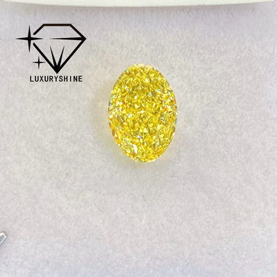 Qualidade Diamante Cultivado em Laboratório LuxuryShine VVS-VS Amarelo Fancy/Amarelo Claro/Fancy Intense/Amarelo Vivo 1CT 2CT 3CT 4CT 5CT Oval Corte Excelente Com Certificado e Joias Personalizadas fábrica