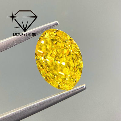 Qualidade Diamante Cultivado em Laboratório LuxuryShine VVS-VS Amarelo Fancy/Amarelo Claro/Fancy Intense/Amarelo Vivo 1CT 2CT 3CT 4CT 5CT Oval Corte Excelente Com Certificado e Joias Personalizadas fábrica