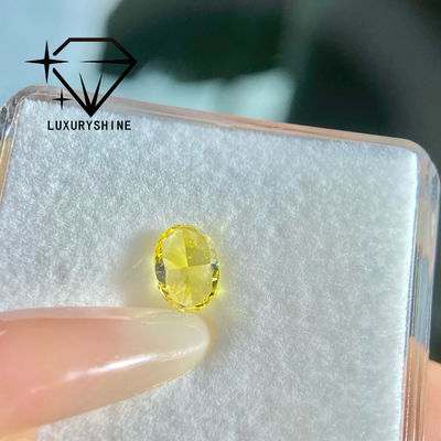 Qualidade Diamante Cultivado em Laboratório LuxuryShine VVS-VS Amarelo Fancy/Amarelo Claro/Fancy Intense/Amarelo Vivo 1CT 2CT 3CT 4CT 5CT Oval Corte Excelente Com Certificado e Joias Personalizadas fábrica