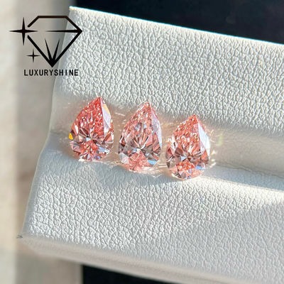 Qualidade LuxuryShine 1-15CT Diamante Rosa Fancy Pear Lab Grown VVS-VS Soltos & Joias de Casamento & Joias Personalizadas ﻿ fábrica