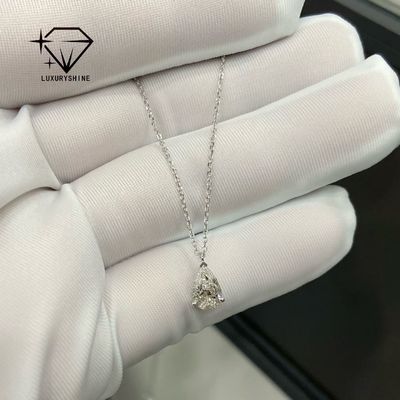 Colar de Diamantes de Luxo com Diamante de Clareza VS2 e Pingente de Alta Joalheria Personalizado Banhado a Ouro 18k/Rose
