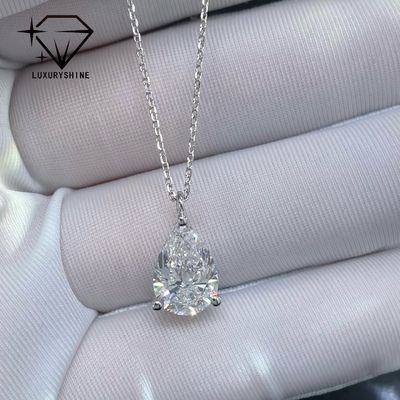 Qualidade Colar de diamante pêra cultivado em laboratório Ouro 18K Clareza VVS-VS fábrica