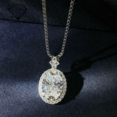 Qualidade Pingente de diamante ovalado de ouro 18K cultivado em laboratório VVS1-VS1 0.3-3.0ct fábrica