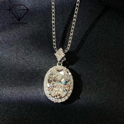 Qualidade Pingente de diamante ovalado de ouro 18K cultivado em laboratório VVS1-VS1 0.3-3.0ct fábrica