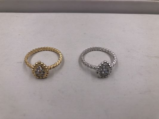 Qualidade Ouro luxuoso Ring Beautiful With Yellow/ouro branco dos diamantes 18K da joia da joia do ouro fábrica