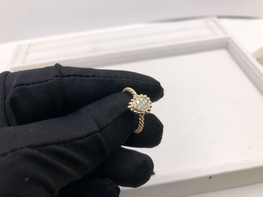 Qualidade Ouro luxuoso Ring Beautiful With Yellow/ouro branco dos diamantes 18K da joia da joia do ouro fábrica