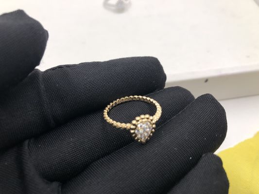 Qualidade Ouro luxuoso Ring Beautiful With Yellow/ouro branco dos diamantes 18K da joia da joia do ouro fábrica