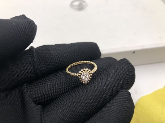 Qualidade Ouro luxuoso Ring Beautiful With Yellow/ouro branco dos diamantes 18K da joia da joia do ouro fábrica