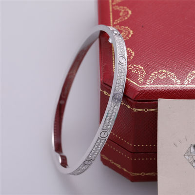 Qualidade Diamantes de Pavé White Gold do modelo pequeno do bracelete do amor N6710817 fábrica