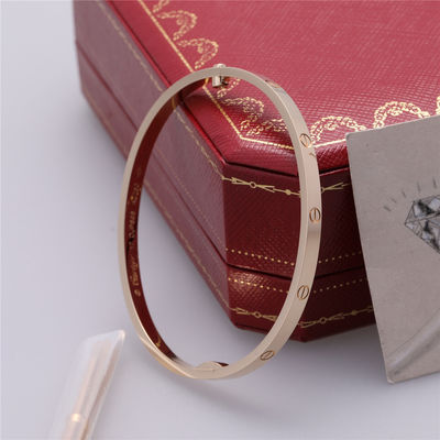 Qualidade Ouro amarelo fino da manutenção programada 18K do bracelete do amor do ouro da planície B6047517 fábrica