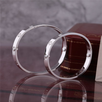 Qualidade Bracelete clássico do amor dos diamantes da pulseira 4 do amor com em joia fina da obra do OURO BRANCO do quilate 18 fábrica