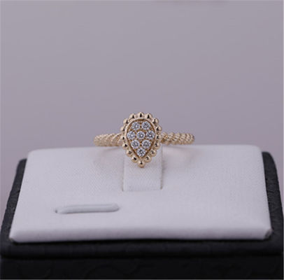 Qualidade Ouro cor-de-rosa Diamond Ring da referência JRG02674 18K do motivo do anel XS de Boheme da serpente fábrica
