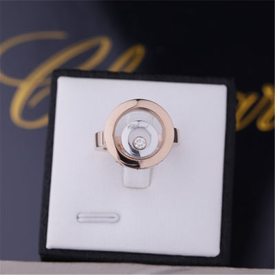 Qualidade Diamante feliz de Ring In 18k Rose Gold White Gold With do espírito de Chopard fábrica