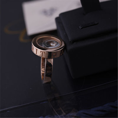 Qualidade Diamante feliz de Ring In 18k Rose Gold White Gold With do espírito de Chopard fábrica