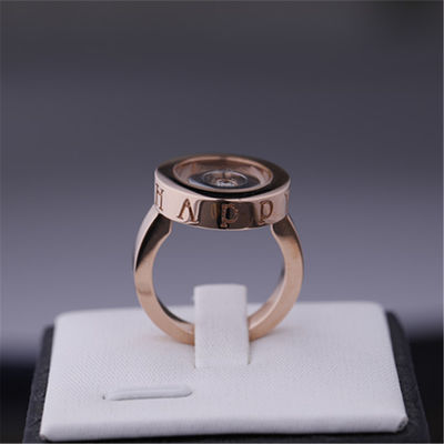 Qualidade Diamante feliz de Ring In 18k Rose Gold White Gold With do espírito de Chopard fábrica
