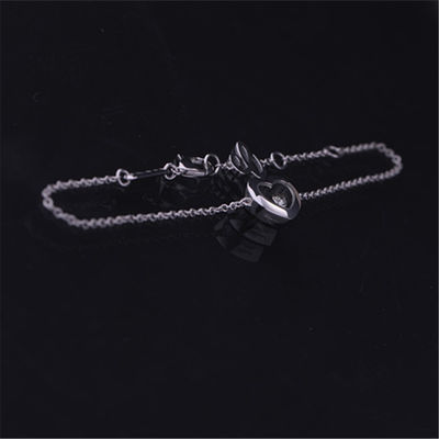 Qualidade Ouro branco feliz 85a054-1001 do bracelete 18k dos ícones dos diamantes da joia de Chopard do presente da menina fábrica