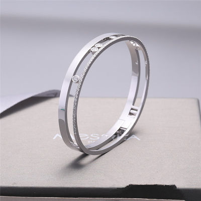 Qualidade Joia luxuosa do bracelete de Romane Bangle White Gold Diamond do movimento de Luxury Jewelry para mulheres fábrica