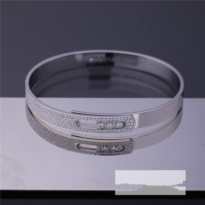 Qualidade Largura de Diamond Bracelet Paris Jewelry 4.5mm do ouro branco fábrica