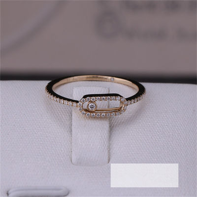 Qualidade Casamento elegante Diamond Ring Move Uno Pavee Ring do acoplamento de Luxury Jewelry no ouro 18K cor-de-rosa fábrica