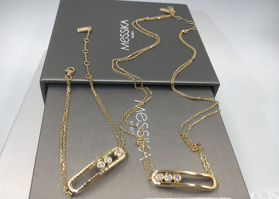 Qualidade Ouro amarelo duplo de Paris Jewelry18K da colar da corrente nenhuma pedra preciosa com forma da sela fábrica