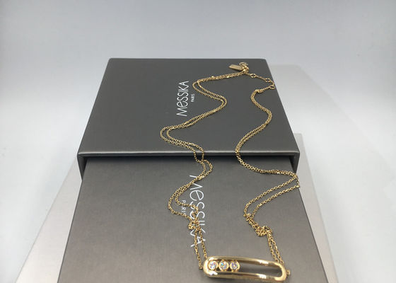 Qualidade Ouro amarelo duplo de Paris Jewelry18K da colar da corrente nenhuma pedra preciosa com forma da sela fábrica